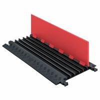 Guard Dog GD5X75-ST-O/B Polyurethane Heavy-Duty 5-Channel Low-Profile Cable Protector with Standard Ramp, Orange Lid with Black Ramp, 36" Length x 16.9" Width x 1.25" Height