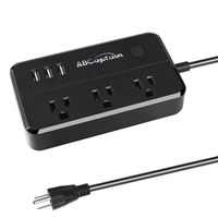 Power Strip with USB, ABCaptain Portable Surge Protector with 3 USB Ports and 3 AC Outlets, Desktop Charging Station, 4.1 ft Extension Cord for Home, Office and Travel