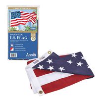 Annin Flagmakers Model 2730 American Flag 5x8 ft. Tough-Tex the Strongest, Longest Lasting Flag , 100% Made in USA with Sewn Stripes, Embroidered Stars and Brass Grommets,Red/White/Blue