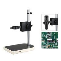 CCD Industrial Camera Holder 41mm Adjsutable Upper and Down Regulation Digital Industry Lab Microscope Lens Table Stand Dual Ring Fixed Holder