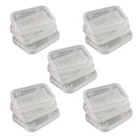 NUOMI 15Pcs SD/SDHC Memory Card Case Holder, Standard SD Plastic Storage Boxes, Clear Compact