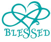 UR Impressions Teal 7in. Blessed Infinite Love Heart Decal Vinyl Sticker Graphics for Cars Trucks SUV Vans Walls Windows Laptop|Teal|7 X 5.5 Inch|URI695-T