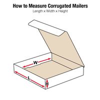 Aviditi M13102 Corrugated Literature Mailer, 13" Length x 10" Width x 2" Height, Oyster White (Bundle of 50)