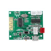 Haihuic Bluetooth 5.0 Receiver Board Stereo Audio Amplifier 2x5W Mini Amp Module 3.7-5V for DIY Wireless Speaker