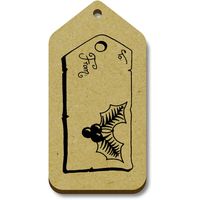 Azeeda 10 x 'Holly Christmas Tag' 66mm x 34mm Gift Tags (TG00006582)