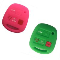 2Pcs New Peachblow Green Silicone 3 Bottons Smart Key Cover Fob Case Shell Bag Holder Protect for Lexus Es300 Gs300 Gs400 Gs430 Gx470 Is300 Ls400 Ls430 Lx470 Rx300 Rx330 Rx350 Rx400h Sc300 Sc400 Sc430