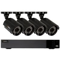 Q-See Home Security System, 4-Channel 1080P HD Analog DVR with 1TB Hard Drive and (4) 1080P Bullet Cameras, Night Vision, Indoor/Outdoor, Smart Phone Compatible, Black (QTH43-4CN-1)