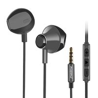 POERMA in-Ear Earbuds Earphones Headphones with Mic and Volume Control, Wired Ear Buds Noise Cancelling Earphones Sports Headsets for 3.5mm Android Phone Tablet PC Laptop (Black)