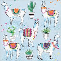 Elise PC332660 Llama Fiesta Paper Party Lunch Napkins Llama Toss (16 Pack, Multi Coloured)