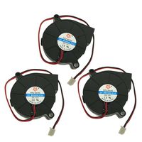 Saim 3 Pcs DC 12V 2 Pin Connector Cooling Blower Fan Black 50mmx15mm for Laptop