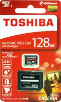 Toshiba 128GB 128G EXCERIA M302 with Adapter microSDXC UHS-I U3 Card Class 10 microSD micro SD Card Memory Card for 4K video recording Read 90MB/s ( THN-M302R1280A2 )