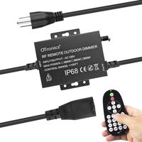 Otronics 800W Outdoor Dimmer for LED String Lights,Wireless Remote Control dimmer control,100Ft Range with 8 Brightness Mode, Timed off,Memory Function