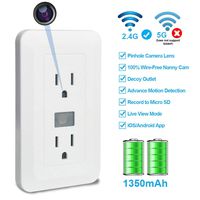 Spy Camera Outlet Fuvision Motion Activated Wi-Fi Hidden Camera with FHD Pinhole Camera 30 Days Battery Life and Message Alerts Nanny DVR Perfect for Home Security and Surveillance(Decoy Outlet)