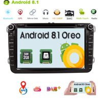 HIZPO Android 7.1 OS Quad Core Car In Dash DVD Player with GPS Navigation 1024600 HD Touchscreen for VW