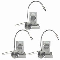 Retekess TW102 Window Speaker System Bank Window Intercom Dual Way Window Microphone and Speaker System 3W/3W Anti-Interference (Silver, 3 Pack)