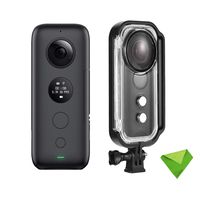 Insta360 One X OneX Insta 360 Degree 4K Panoramic Action Camera with FlowState Stabilization Real-Time WiFi Transfer 5.7K Video 18MP Photo for YouTube Vlog Live with EACHSHOT Waterproof Housing Case