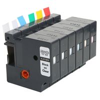 HWDID 6 Pack Compatible D1 Label Tapes Combo Set Replacement for DYMO 45010 45013 45016 45017 45018 45019,Used for DYMO LabelManager 160 280 420P PnP 220P 360D 450 210D