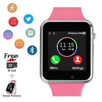 Smart Watch Phone Smartwatch with SD Card SIM Card Slot Text Call Reminder Camera Music Player Pedometer Compatible with Android Samsung and iPhone(Partial Functions) for Men Women Kids