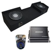 Compatible with 1999-2006 Chevy Silverado Ext Cab Truck Harmony F104 Dual 10" Sub Box & CXA600.1 (Renewed)