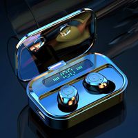 Eubell Wireless Earbuds Bluetooth 5.0 Headphones with Digital Intelligence LED Display 3500 mAH Charging Case Waterpoof Stereo Sound Headset Built-in Mic for Driving/Work/Sports