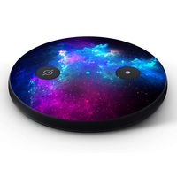 Vinyl Decal Skin Compatible with Amazon Echo Input Alexa - Decorations for Your Smart Home Speakers, Great Accessories Gift for mom, dad, Birthday, Kids - Galaxy Space Gasses