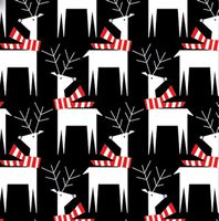 Black & White ReindeerWrapping Tissue Paper for Art DIY Crafts in Bulk # 715 10 Lg Sheets Size 20" x 30"