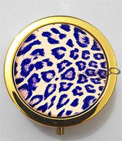 BlackKey Leopard Print Pattern 3-Compartment Decorative Pocket Gift Box Case Organizer for Pill, Color 2 -1906