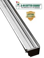 A-M Aluminum Gutter Guard 5" (100 Feet, Mill Finish)