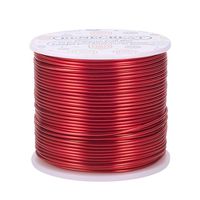 BENECREAT 15 Gauge 220FT Aluminum Wire Anodized Jewelry Craft Making Beading Floral Colored Aluminum Craft Wire - FireBrick