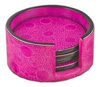 Mr. Ellie Pooh Handmade Fair Trade Soapstone Pink Coaster Set