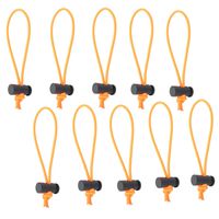 Foto&Tech 10-Pack Multipurpose Extra Thick Toggle Tie/Cable Tie and Organizer Adjustable/Elastic Loop/Instant Clutter Killer/Tangle Tamer/Cable Management for Cord & Cable Reusable (Orange)