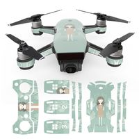 Vanvler Exquisite Camouflage Decals Waterproof Decal Skins Wrap Sticker Body Protector For DJI Spark Mini Drone (E)