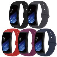 OenFoto Sports Band Compatible Gear Fit2 Pro/ Fit2, Replacement Silicone Accessories Strap Samsung Gear Fit2 Pro SM-R365/ Gear Fit2 SM-R360 Smartwatch-5Pack