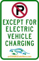 No Parking Except for EV Charging Sign from evCHARGEsolutions