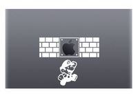 Mario Brick WHITE Macbook Decal