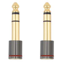 6.35mm(1/4-Inch) Male Stereo Plug to 3.5mm(1/8-Inch) Female Stereo Jack Connector (2-Pack)