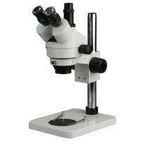 7X-45X Stereo Trinocular Microscope with 14" Pillar Stand