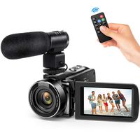 Andoer Digital Video Camecorder FHD 1080P Video Camera Infrared Night Vision 3.0" Rotating LCD Screen 16X Digital Zoom Remote Control with External Microphone