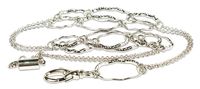 Cosco MyID Breakaway Lanyard for ID Badge Holders, Key Cards and ID Cards, Silver, Large Hoop, 20-Inch (075001)