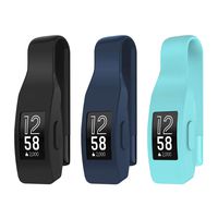 EEweca 3-Pack Clip for Fitbit Inspire or Inspire HR Holder Accessory, Black + Midnight Blue + Teal