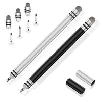 Stylus Pens, UROPHYLLA Precision Fine Point Stylus, 2 in 1 Capacitive Stylist Pens for for iPad, iPhone, Tablet, Laptops and Other Touch Screens with 7 Replacement Tips (Black/Silver)
