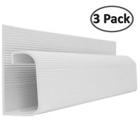 J Channel Cable Raceway Self Adhesive Desk Cord Organizer and Wire Manager - White - 48" (4 Feet) - 3 Pack