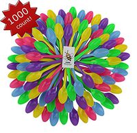 B-Kind Party Pack 1000 Count Multi Colored Cutlery Thick Strong and Durable Medium Weight Disposable for Camping, Picnics, Parties, and Wedding (Multi)Spoons