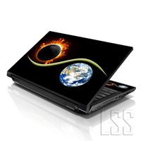 LSS Laptop 15 15.6 Skin Cover with Colorful Earth Moon Pattern for HP Dell Lenovo Apple Asus Acer Compaq - Fits 13.3" 14" 15.6" 16" (2 Wrist Pads Free)