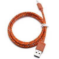 Buedvo Braided Cable Charger Cord 3.3FT Sync For Device With USB3.1 Type C Port (Orange)