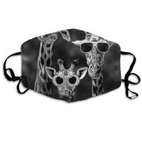 Power Giraffe with Sunglasses Dust Mask,Washable and Reusable Cleaning Gardening Outdoor Activities Warm Windproof Mask