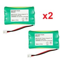 2 Fenzer Rechargeable Cordless Phone Batteries for GE 5-2628 5-2660 Cordless Telephone Battery Replacement Packs