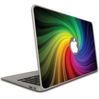 MacBook Air or MacBook Pro -13-Inch Vinyl, Removable Skin - Apple Rainbow Paint Swirl