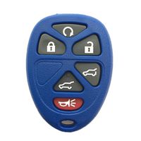 Navy Blue Keyless Entry Remote Start Key Shell Fob Clicker Control Case Repalcement for 2007 2008 2009 2010 2011 2012 GMC Yukon XL 1500 XL 2500
