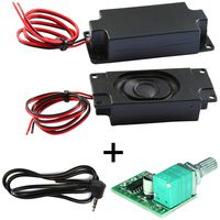 Degraw DIY Speaker Kit - PAM8403 5V Amplifier + 2Pcs 4 ohm, 3 watt Speakers - Mini Class D Digital Audio Amplifier amp Board Module kit for Arduino, Includes 3.5mm Plug!